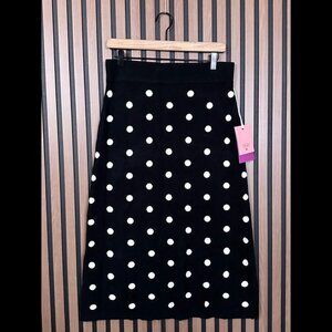 New Victor Glemaud x Target Skirt Medium Black & White Pull On Midi Polka Dot